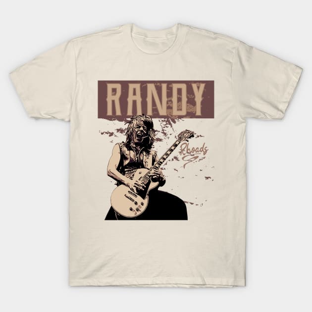 Randy Rhoads // Brown vintage T-Shirt by Degiab